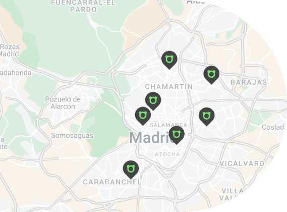 Puntos de recarga PandaGo